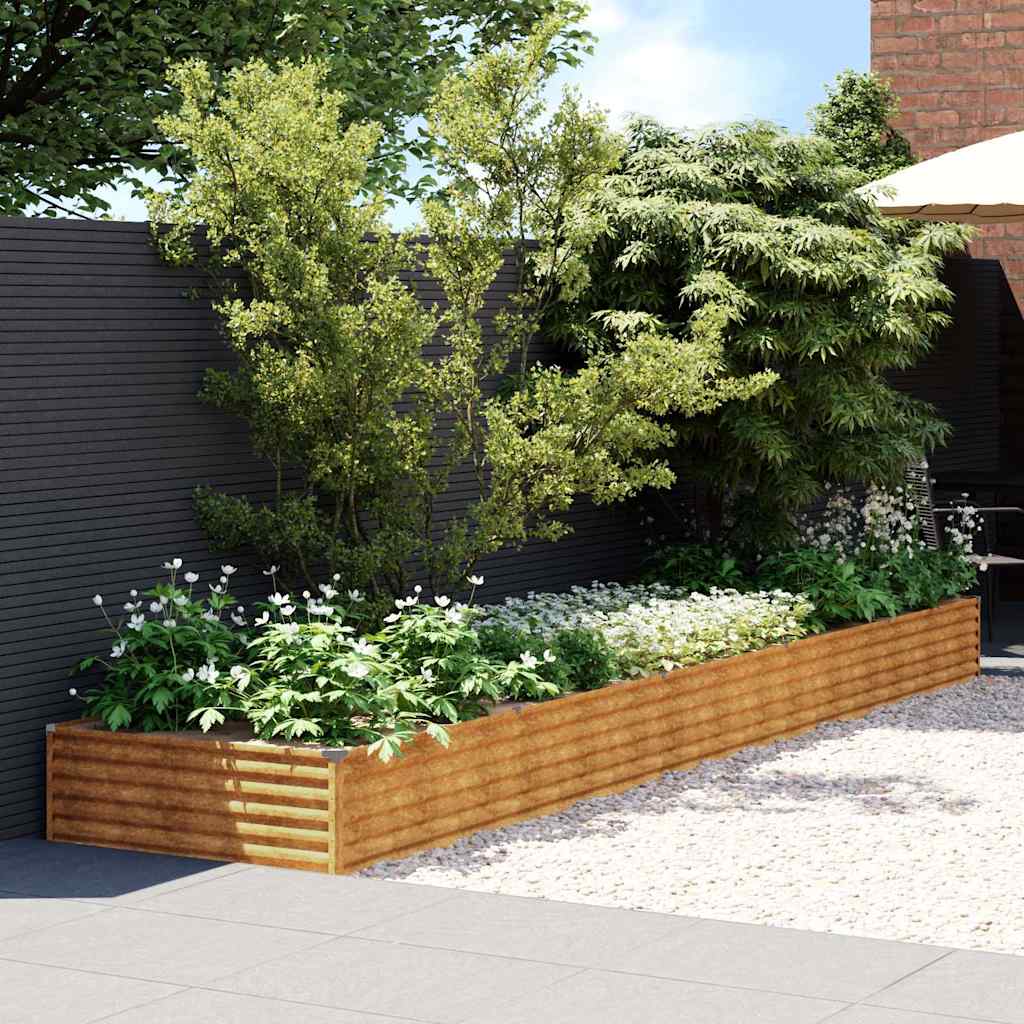 Garden Raised Bed Corten Steel Weathering Steel Depth 100 cm 482 cm 36 cm