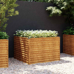 Garden Raised Bed Corten Steel Weathering Steel Depth 100 cm 100 cm 69 cm