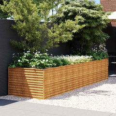 Garden Raised Bed Corten Steel Weathering Steel Depth 100 cm 386 cm 69 cm