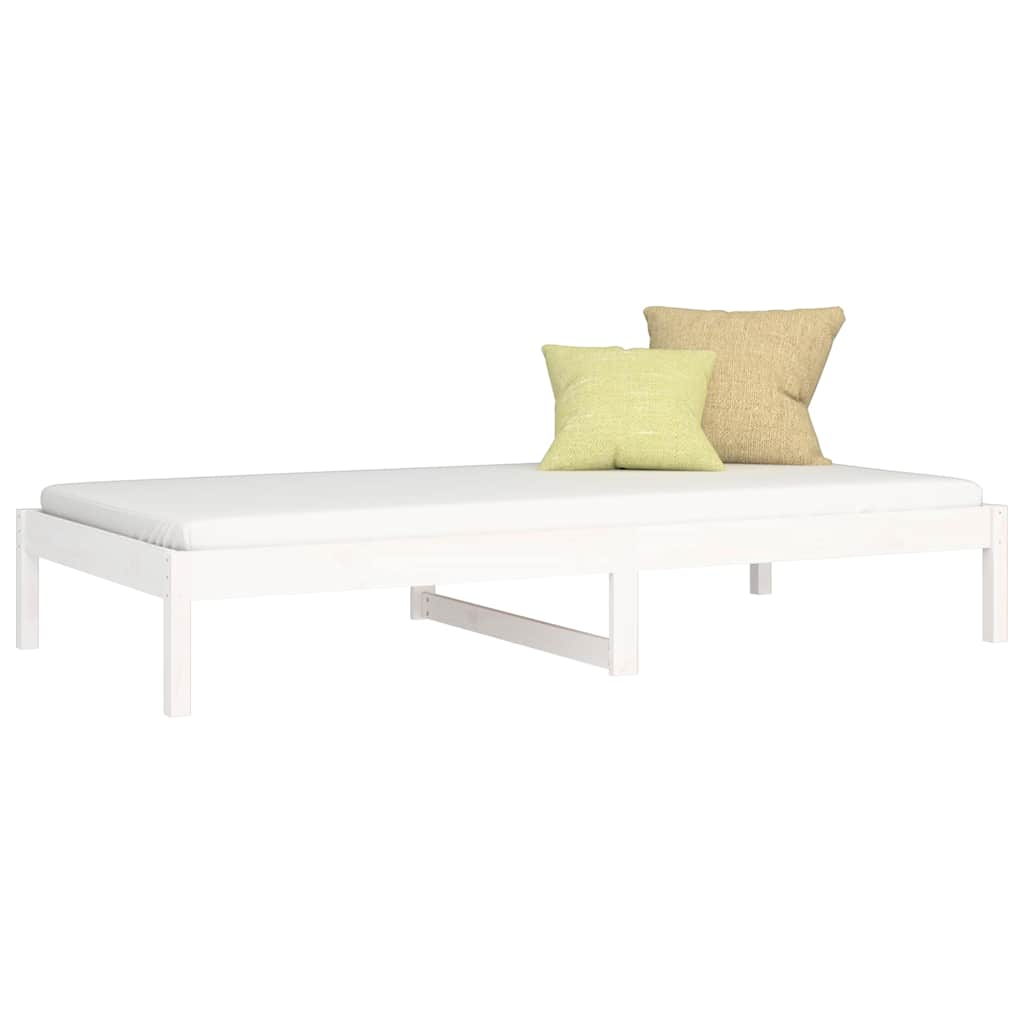 Day Bed without Mattress Solid Wood Pine White 90 cm 200 cm