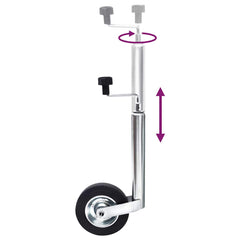 vidaXL Jockey Wheel for Trailer 48 mm Galvanized Steel 3