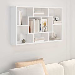 vidaXL Wall Shelf White 85x16x52.5 cm Engineered Wood 3