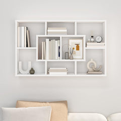 vidaXL Wall Shelf White 85x16x52.5 cm Engineered Wood 4