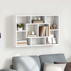 vidaXL Wall Shelf White 85x16x52.5 cm Engineered Wood 1