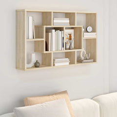 vidaXL Wall Shelf Sonoma Oak 85x16x52.5 cm Engineered Wood 3