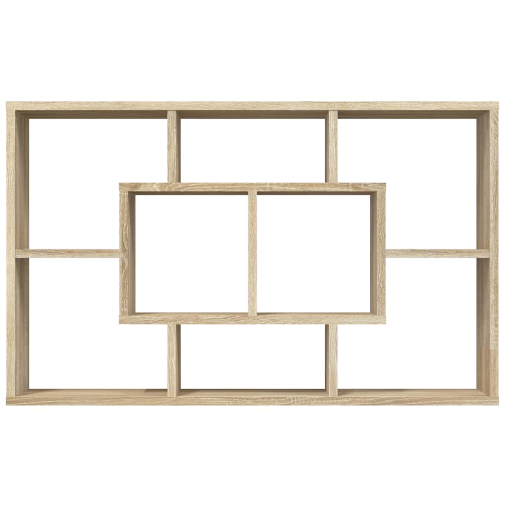 vidaXL Wall Shelf Sonoma Oak 85x16x52.5 cm Engineered Wood 6