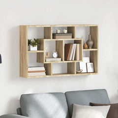 vidaXL Wall Shelf Sonoma Oak 85x16x52.5 cm Engineered Wood 1