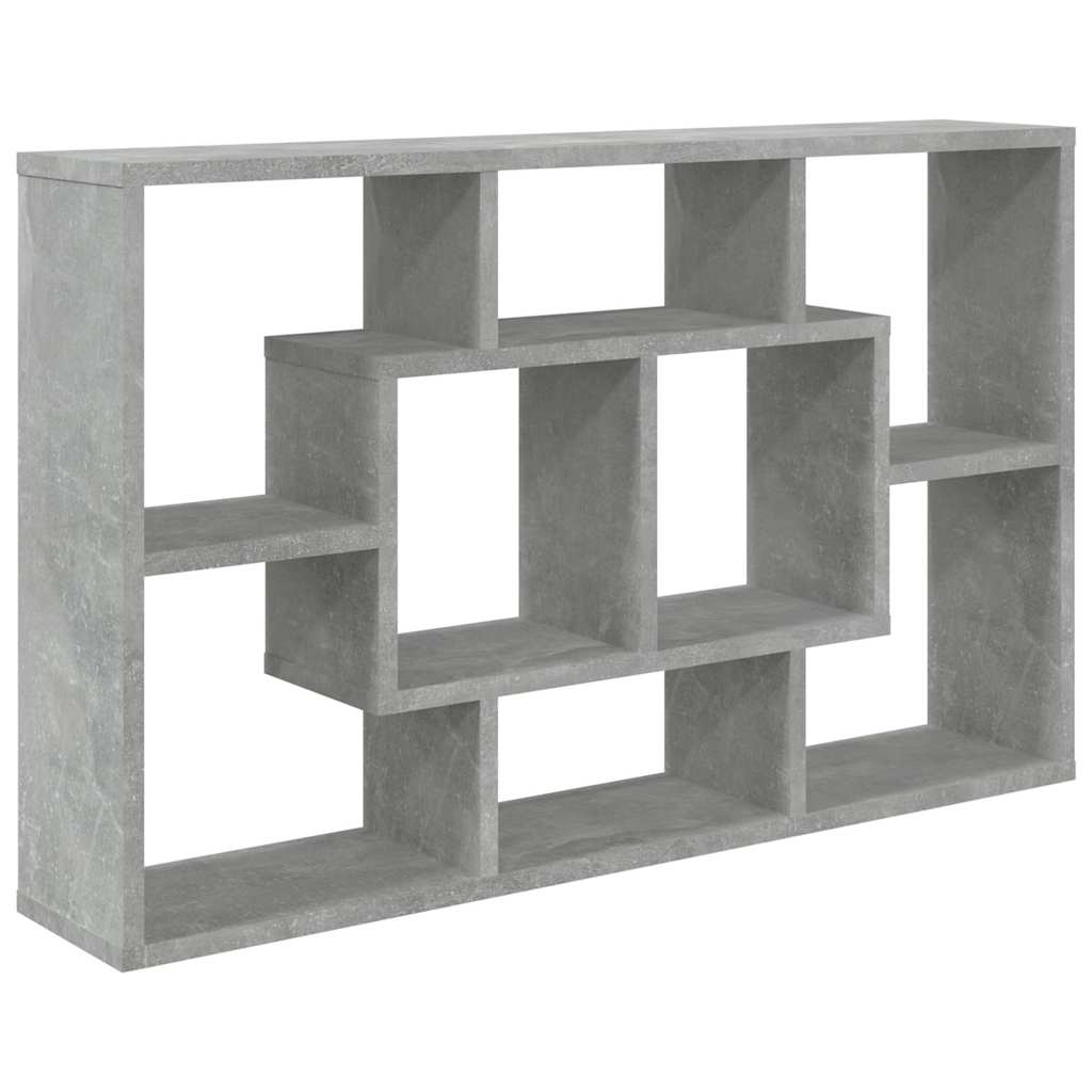 vidaXL Wall Shelf Concrete Grey 85x16x52.5 cm Engineered Wood 2