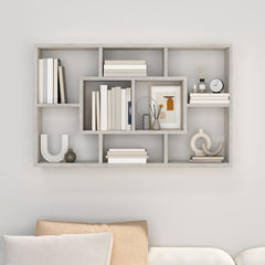 vidaXL Wall Shelf Concrete Grey 85x16x52.5 cm Engineered Wood 3