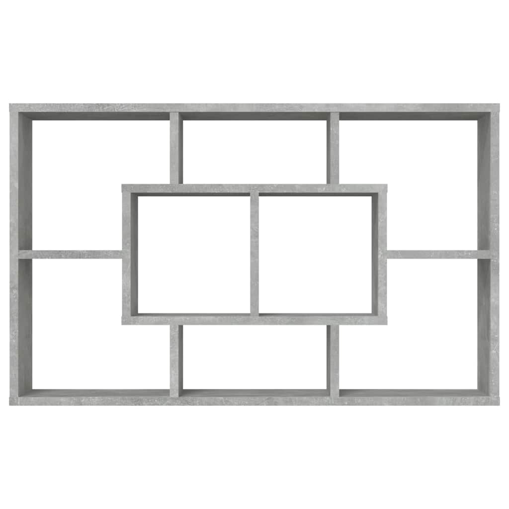 vidaXL Wall Shelf Concrete Grey 85x16x52.5 cm Engineered Wood 5