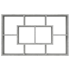 vidaXL Wall Shelf Concrete Grey 85x16x52.5 cm Engineered Wood 5