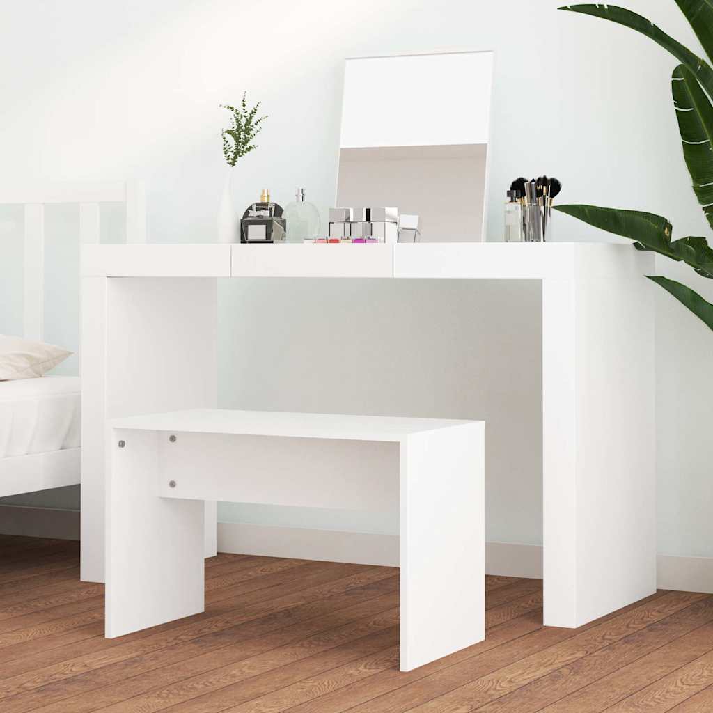 vidaXL Dressing Stool White 70x35x45 cm Engineered Wood 3