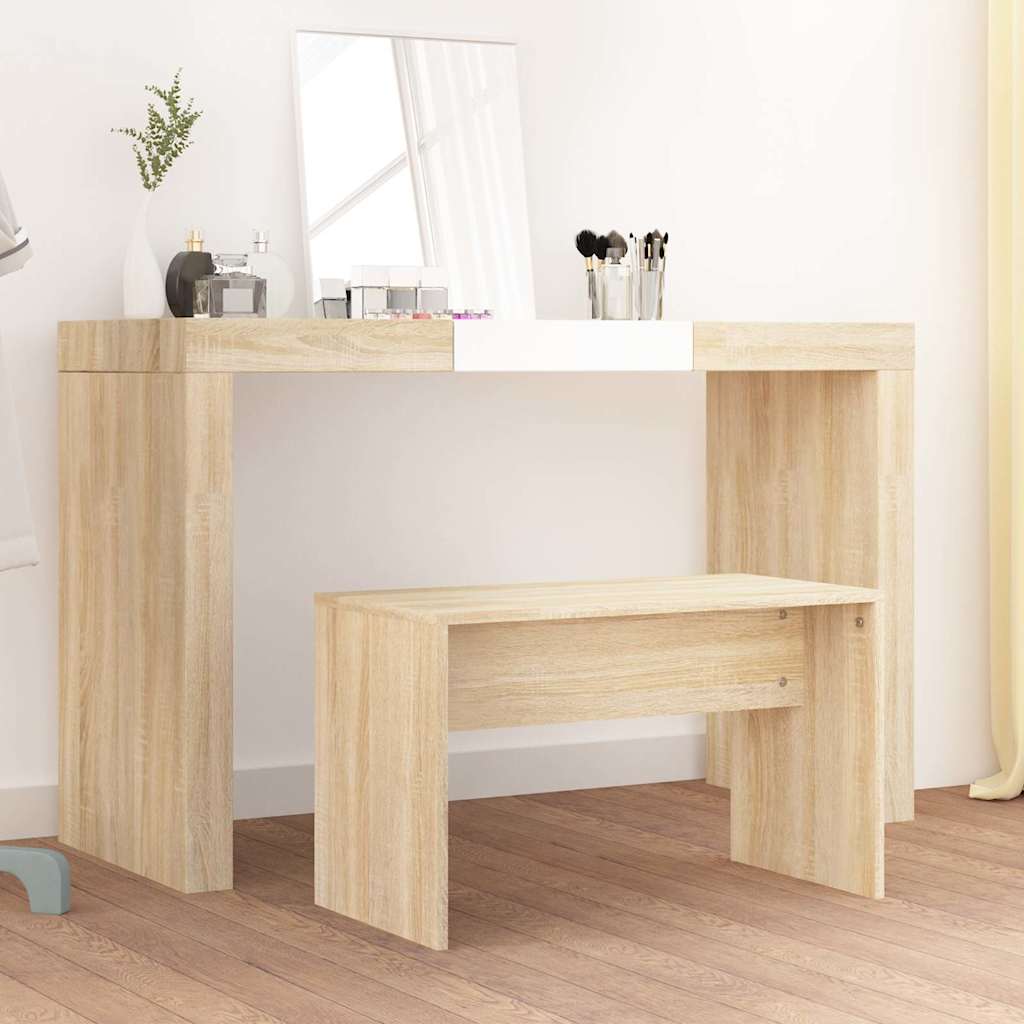 vidaXL Dressing Stool Sonoma Oak 70x35x45 cm Engineered Wood 1