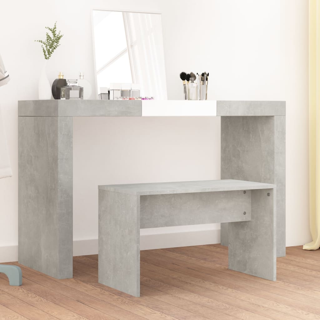 vidaXL Dressing Stool Concrete Grey 70x35x45 cm Engineered Wood 1