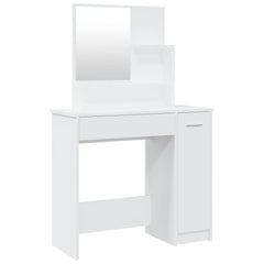 vidaXL Dressing Table with Mirror White 86.5x35x136 cm 2