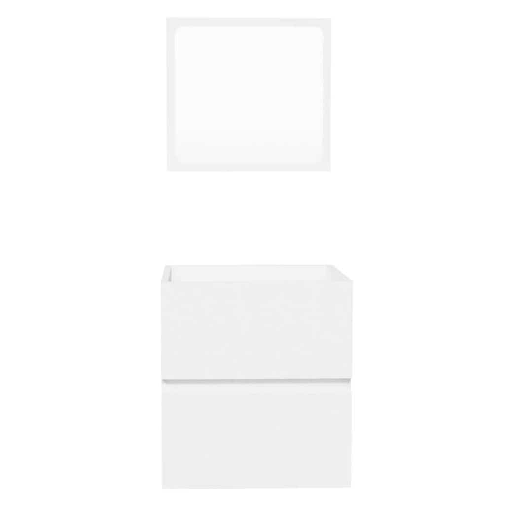 vidaXL Bathroom Cabinet with Mirror White Engineered Wood 6