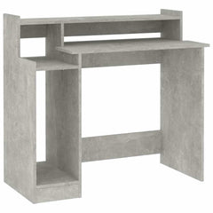 vidaXL Desk with LED Lights Concrete grey 97x45x90 cm Engineered Wood 3