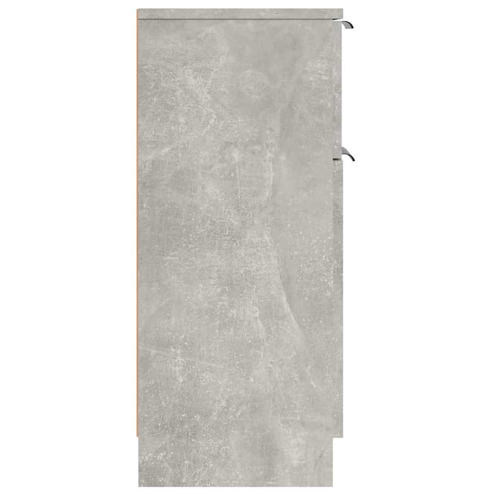 vidaXL Sideboard Concrete Grey 30x30x70 cm Engineered Wood 6