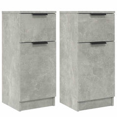 vidaXL Sideboards 2 pcs Concrete Grey 30x30x70 cm Engineered Wood 2
