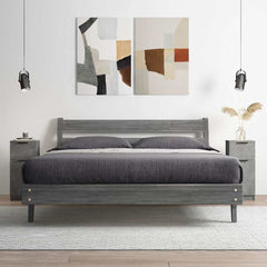 vidaXL Sideboards 2 pcs Concrete Grey 30x30x70 cm Engineered Wood 3