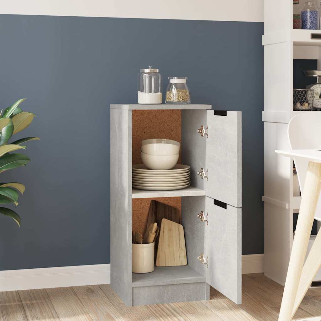 vidaXL Sideboard Concrete Grey 30x30x70 cm Engineered Wood 3