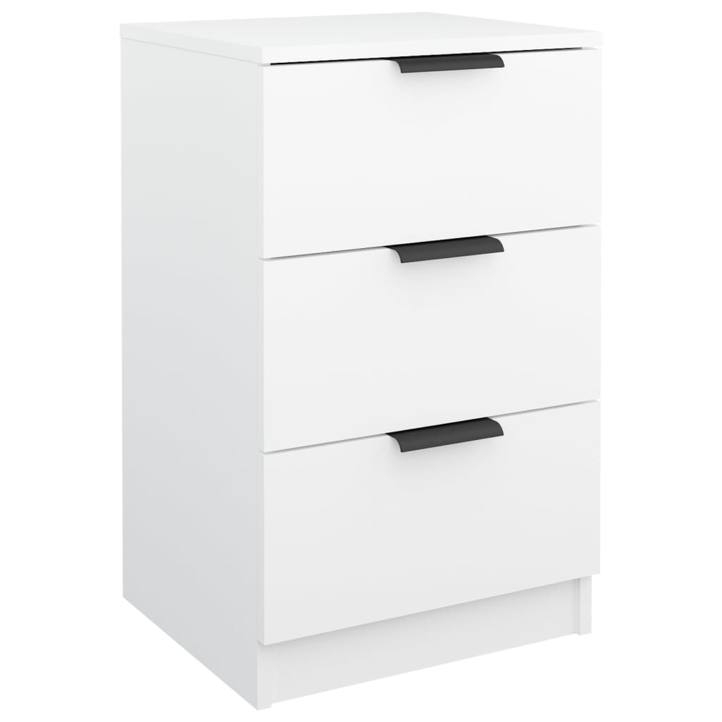 vidaXL Bedside Cabinets 2 pcs White 40x36x65 cm 4