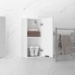vidaXL Bathroom Cabinet | White | Engineered Wood | Compact | Bathroom Cabinet 4