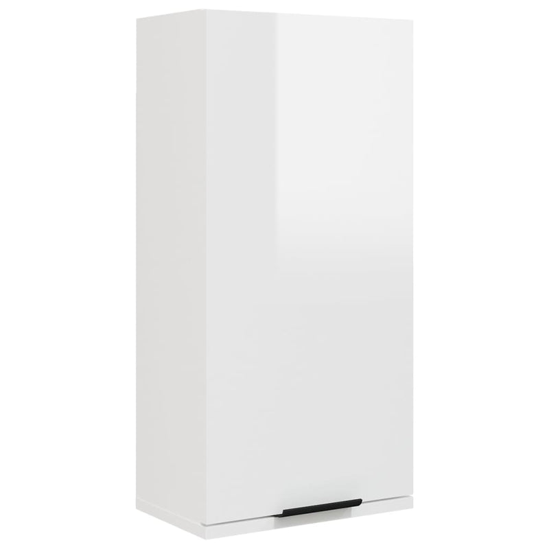 Wall-mounted Bathroom Cabinet High Gloss White 32x20x67 cm