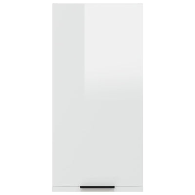 Wall-mounted Bathroom Cabinet High Gloss White 32x20x67 cm