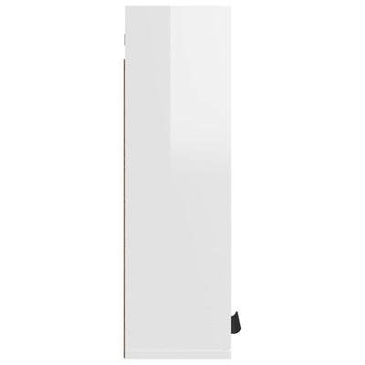 Wall-mounted Bathroom Cabinet High Gloss White 32x20x67 cm