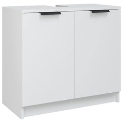 vidaXL Bathroom Cabinet White 64.5x33.5x59 cm Engineered Wood 2