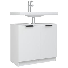 vidaXL Bathroom Cabinet White 64.5x33.5x59 cm Engineered Wood 5