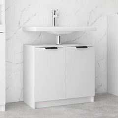 vidaXL Bathroom Cabinet White 64.5x33.5x59 cm Engineered Wood 1