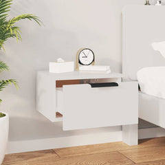 vidaXL Wall-mounted Bedside Cabinets 2 pcs White 34x30x20 cm 4