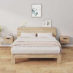 vidaXL Wall-mounted Bedside Cabinets 2 pcs Sonoma Oak 34x30x20 cm 1