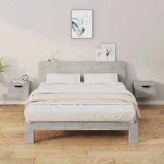 vidaXL Wall-mounted Bedside Cabinets 2 pcs Concrete Grey 34x30x20 cm 1