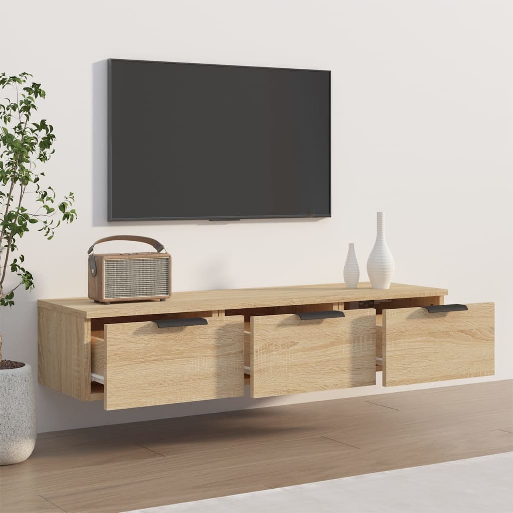 vidaXL Wall Cabinet Sonoma Oak 102x30x20 cm Engineered Wood 3