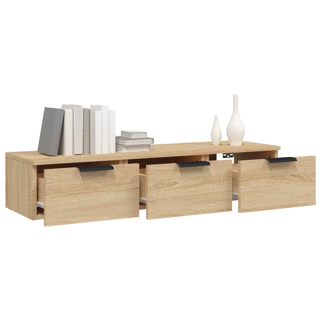 vidaXL Wall Cabinet Sonoma Oak 102x30x20 cm Engineered Wood 4
