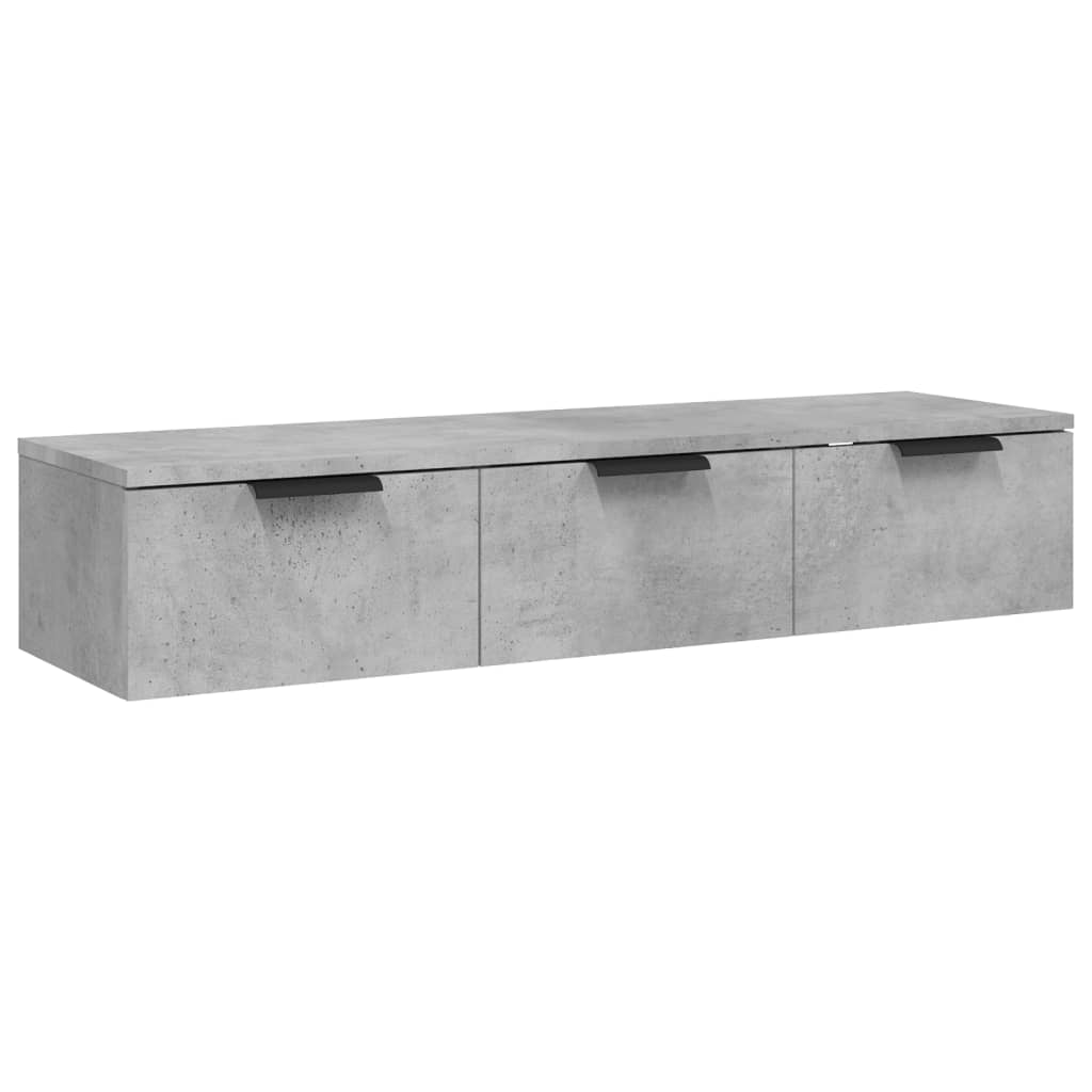 vidaXL Wall Cabinet Concrete Grey 102x30x20 cm Engineered Wood 2