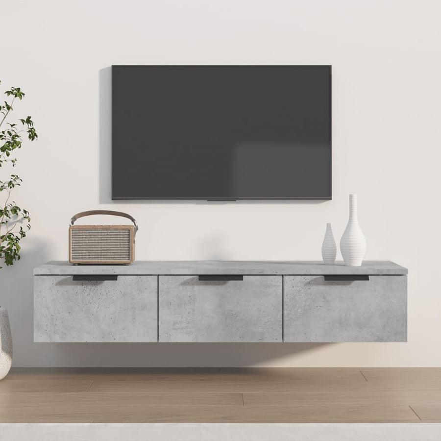 vidaXL Wall Cabinet Concrete Grey 102x30x20 cm Engineered Wood 1