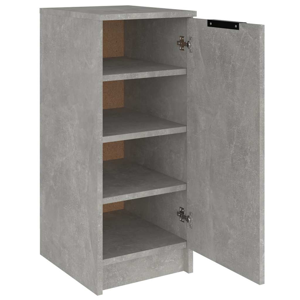 Shoe Cabinet Concrete Grey Engineered Wood, image 6