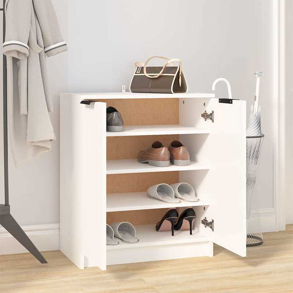 vidaXL Shoe Cabinet | White | Engineered Wood | Medium | Shoe Cabinet 6