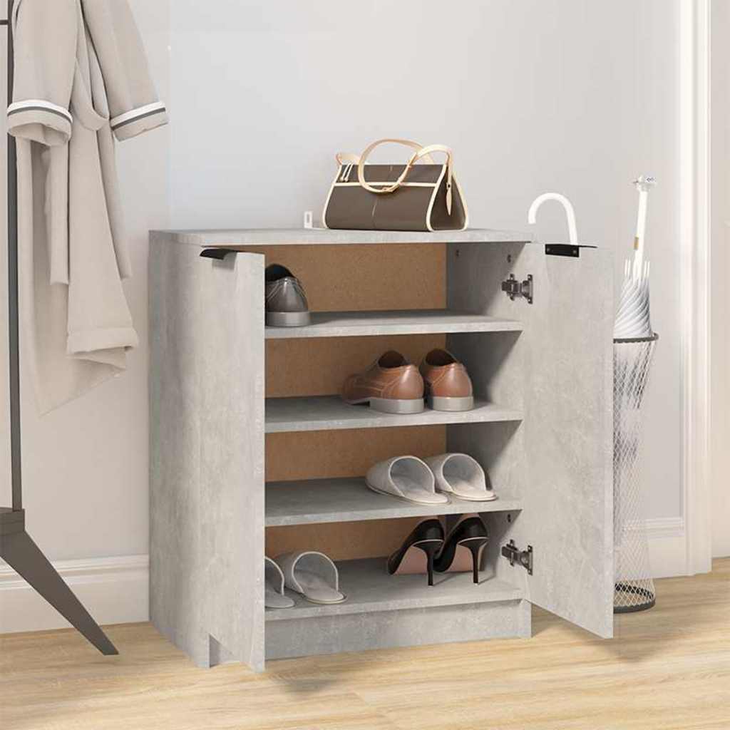 vidaXL Shoe Cabinet | Concrete Grey | Engineered Wood | Medium | Cabinet 6