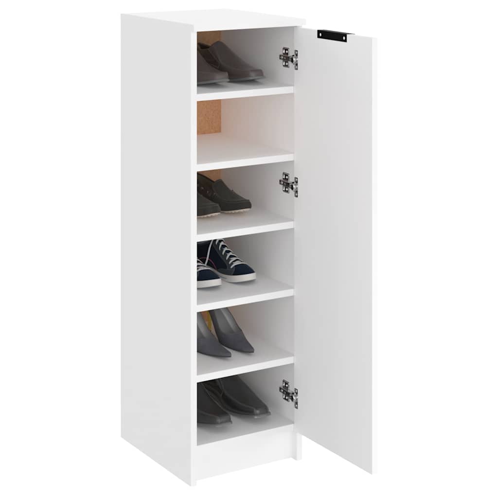 vidaXL Shoe Cabinet White 30x35x100 cm Engineered Wood 4