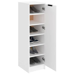 vidaXL Shoe Cabinet White 30x35x100 cm Engineered Wood 4