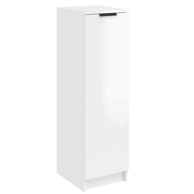 Shoe Cabinet High Gloss White 30x35x100 cm Engineered Wood