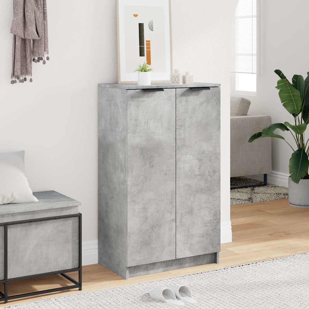 vidaXL Shoe Cabinet | Concrete grey | Engineered wood | Medium | Shoe Cabinet 3