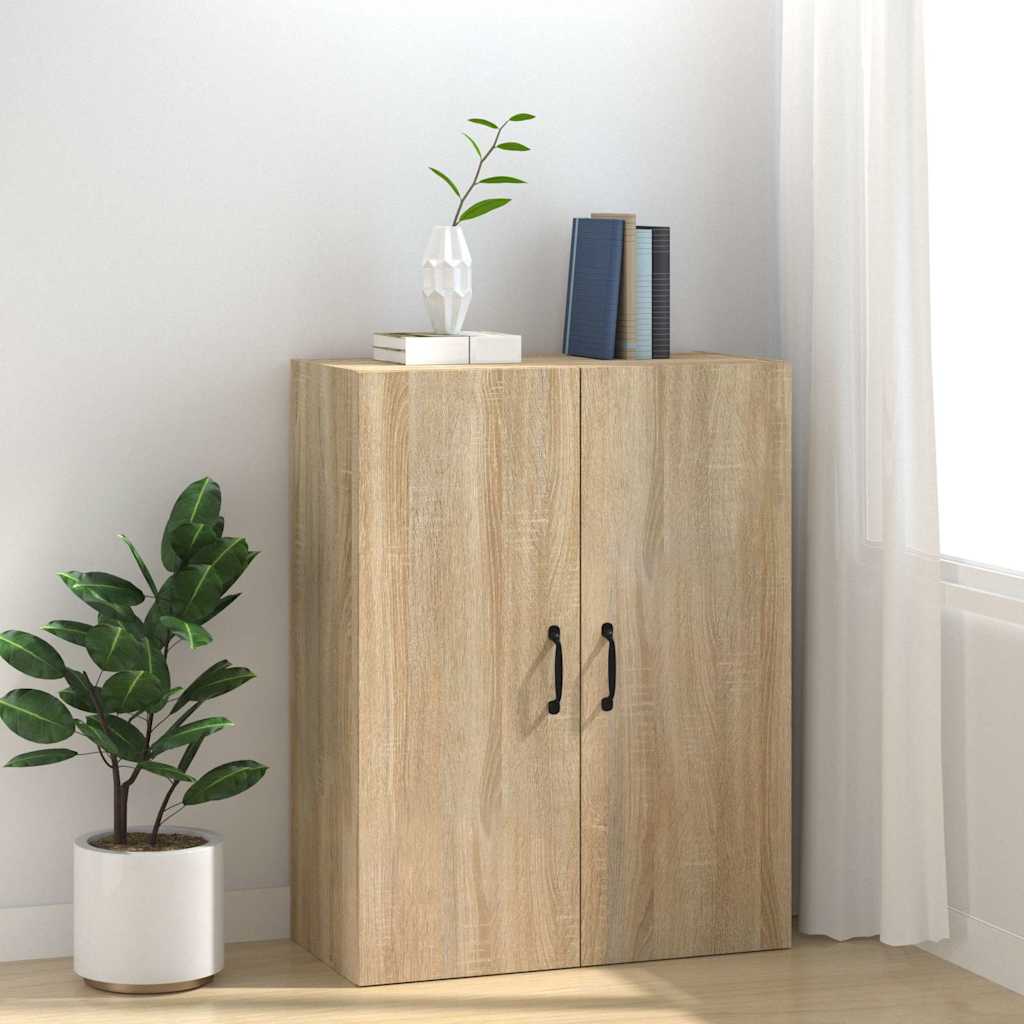 vidaXL Hanging Cabinet Sonoma Oak 69,5x34x90 cm Engineered Wood 3