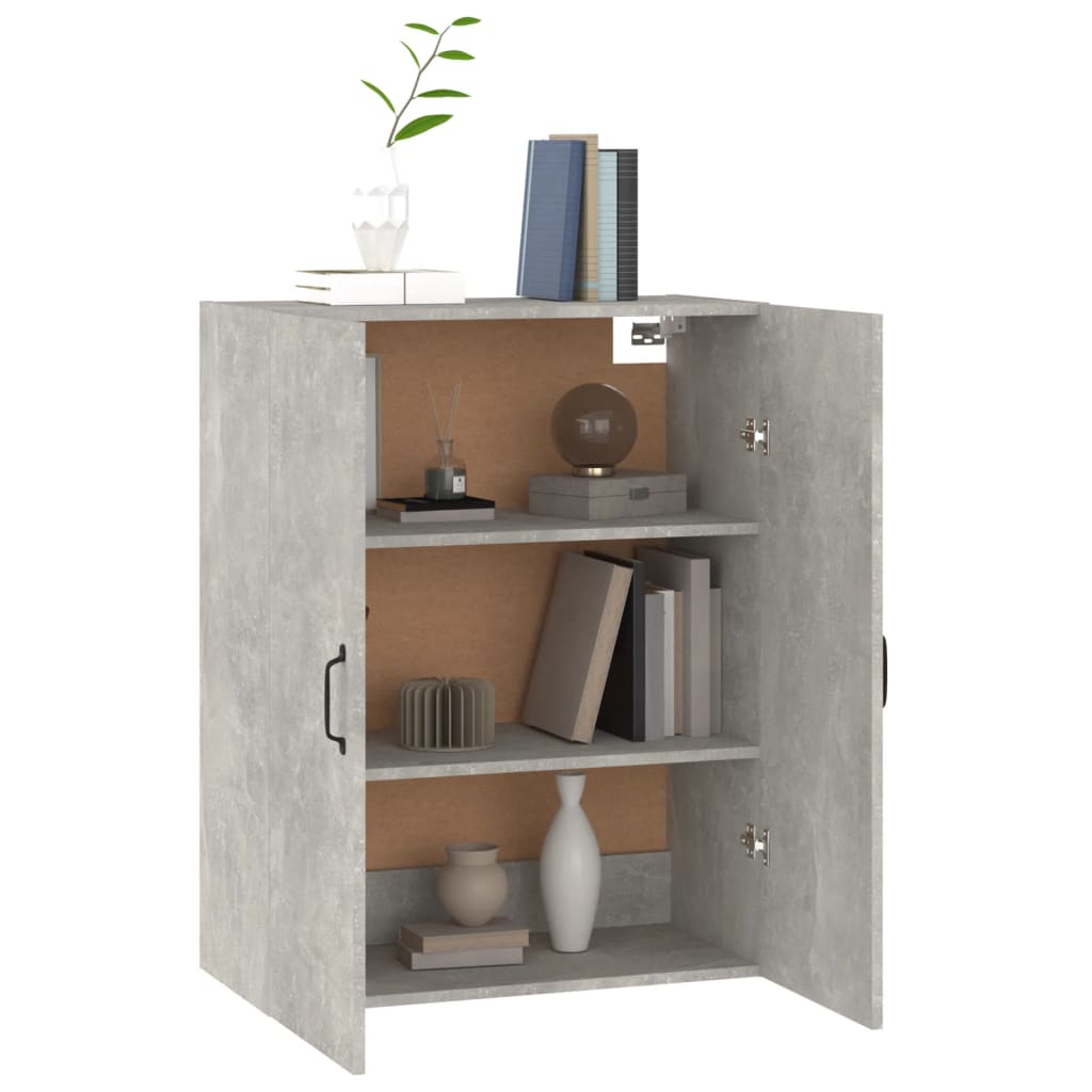 vidaXL Hanging Cabinet Concrete Grey 69,5x34x90 cm Engineered Wood 5