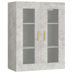 vidaXL Hanging Wall Cabinet Concrete Grey 69.5x34x90 cm 2